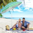 thumbnail image 2 of Costway Parasol de Plage 6,5 Pieds Inclinable Portable Extérieur Vert, 2 of 10
