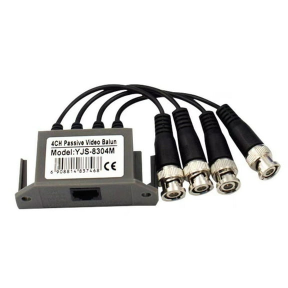 4Channel BNC Video Extender Twisted Transmitter for CCTV Systems with Passive Transmission Coaxial Signal Amplifiers