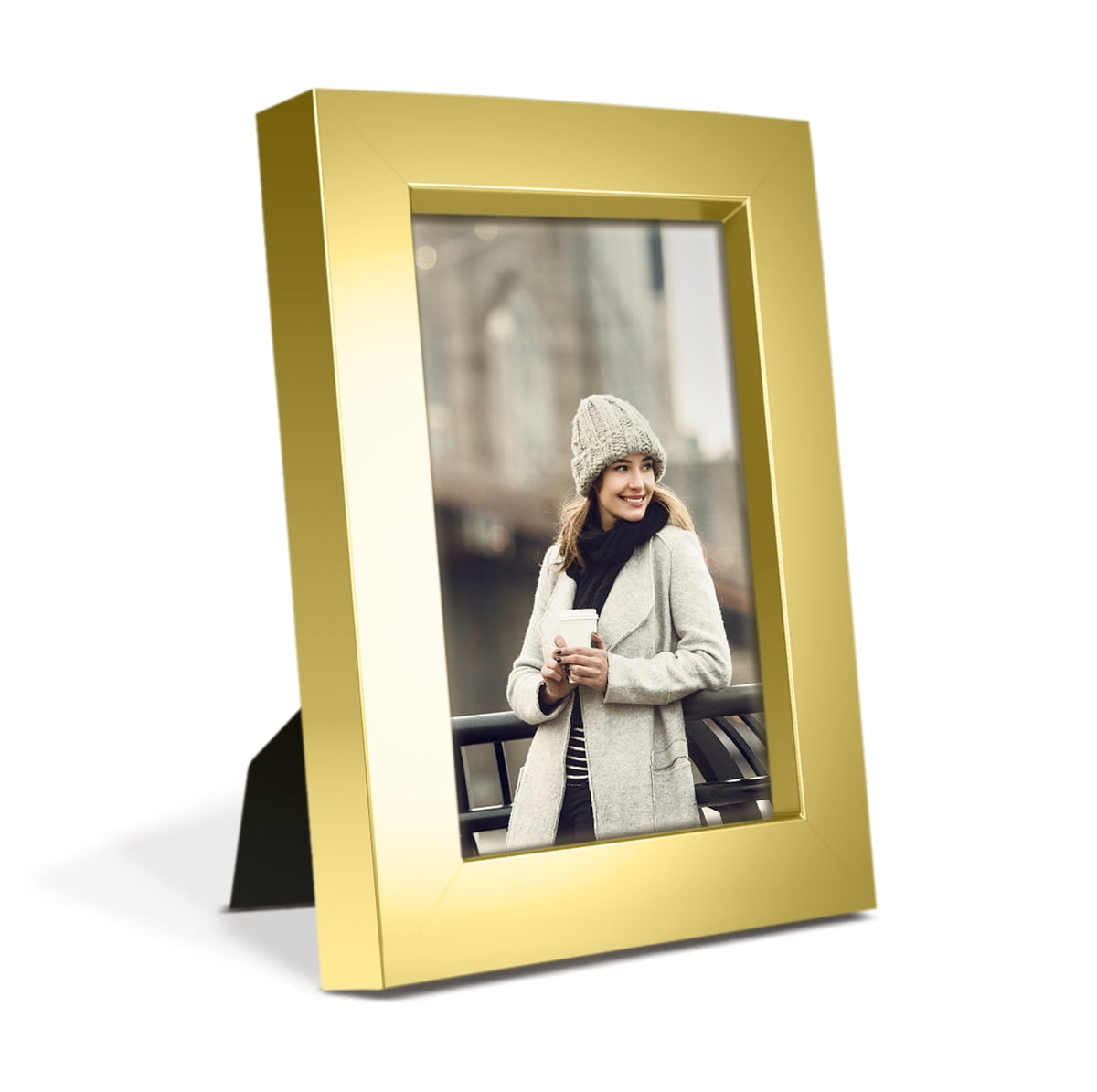 3.5x5 Solid Wood Picture Frame -Gold