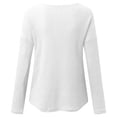 thumbnail image 4 of Women's Fall Waffle Knit Tunic Tops Loose Long Sleeve Button Up V Neck Henley Shirts, 4 of 5