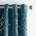 thumbnail image 5 of Martha Stewart Sherwood Velvet Polyester Light Filtering Grommet Curtain Panel Pair, Teal, 50"x95", Adult, 5 of 6