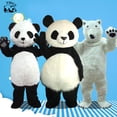 thumbnail image 2 of Disfraz de mascota panda chino de peluche bonito para celebración de fiestas de festivales de 2024, divertido conjunto de disfraz de cosplay para adultos que caminan con panda, 2 of 5