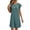 Blue, variant on YuXingFu Polyester Dresses for Women Maxi Crew Neck Plus Size Womens Dress Short Sleeve for Wedding Long Casual Summer Blue L