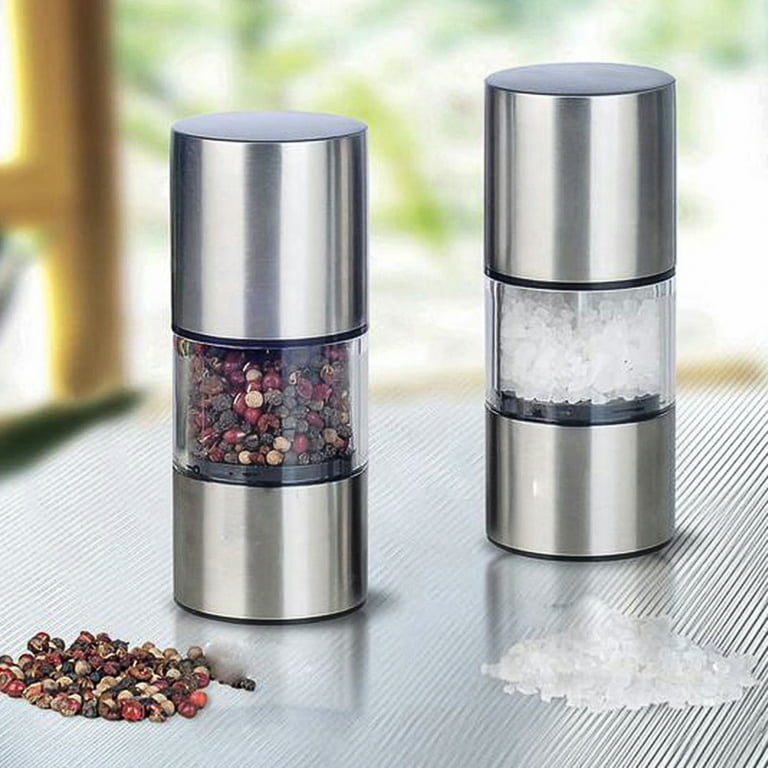 Stainless Steel Salt & Pepper Grinder Set by Home Marketplace