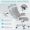 thumbnail image 6 of Ninecer Big and Tall Reclining Office Chair, 400lbs High Back Executive Chair with PU Leather, Gray, 6 of 8