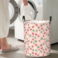 thumbnail image 5 of Sikiie Strawberry And Flowers Print Round Dirty Clothes Basket, Waterproof Standing Foldable Storage Basket, for Laundry Room, Bedroom, Bathroom Storage-Medium, 5 of 6