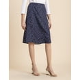 thumbnail image 2 of Moomaya Printed A-Line Skirt For Women, Elastic Waist Midi Length Formal Look Skirt, 2 of 8