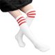 thumbnail image 1 of Qarigey Calcetines de tubo medio Algodón puro Forro cómodo Gran elasticidad Medias lindas Diseño de rayas Absorbente de sudor para niños Medias Tipo 13 Qarigey AP009517-13, 1 of 6