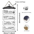thumbnail image 2 of WM_luoming Laundry Room Wall Sign Rustic Laundry Room Rules Hanging Sign Wooden Wash Dry Fold Repeat 11.8 x 4.3 Inch, 2 of 6