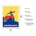 thumbnail image 2 of Motosacoche 346cc Swiss Motorbike - Vintage Motorcycle Poster by Marcello Nizzoli c.1927 - Fine Art Matte Paper Print (Unframed) 20x26in, 2 of 4