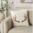 thumbnail image 4 of Mainstays 18" x 18" Decorative Antler Pillow, Ivory, (1 Count), Adult, 4 of 5