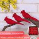 thumbnail image 2 of Adorno con forma de pájaros rojos artificiales, clips encantadores en espuma para decoración del árbol de Navidad, 4 piezas, rojo-- Sailing Electrónica, 2 of 3