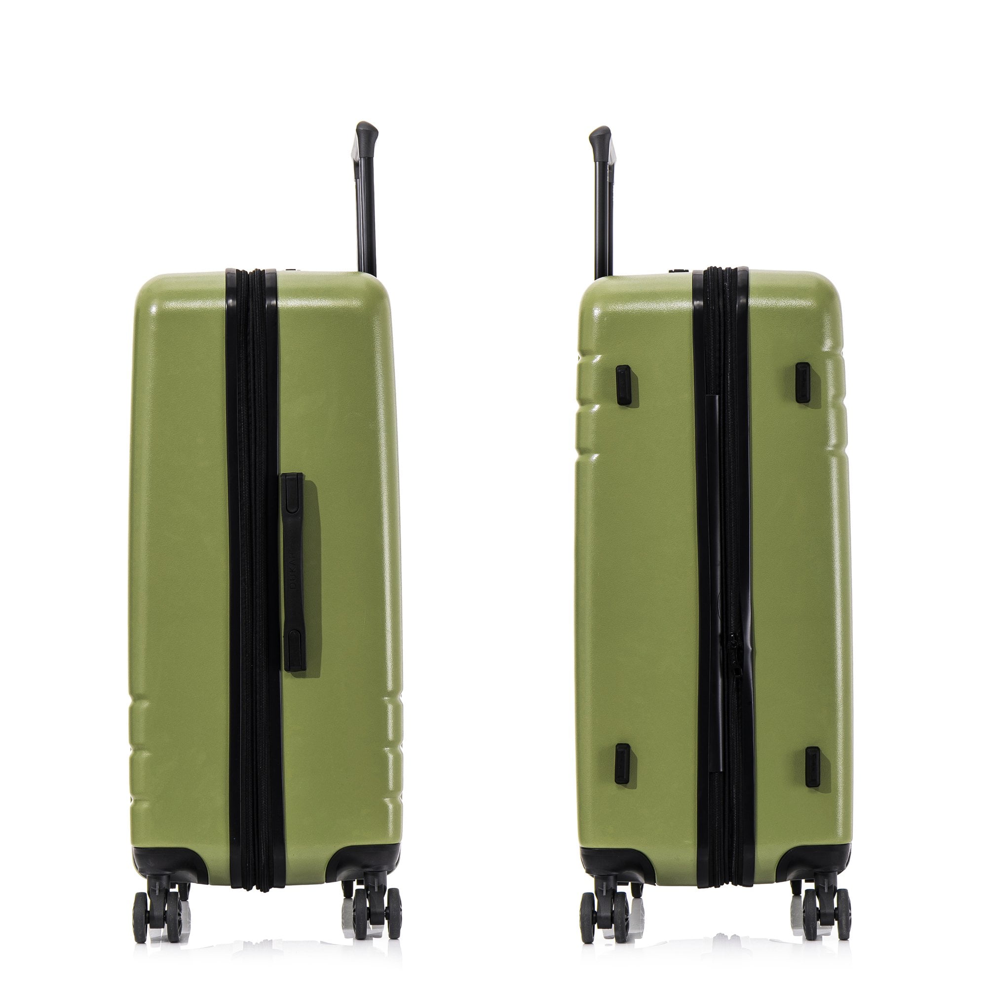 DUKAP ZAHAV 3-Piece Hardside Luggage Sets with Spinner Wheels, Handle and Trolley, (20"/24"/28"), Green