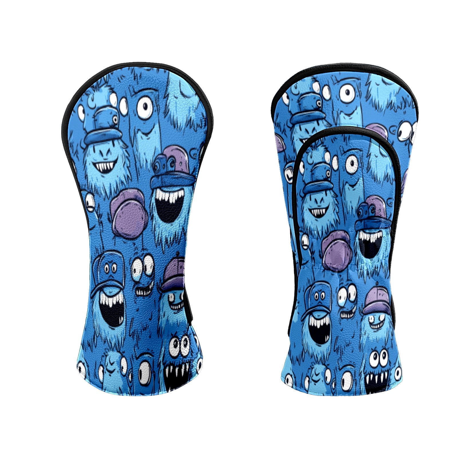 Golf Club Head Covers Cute Monster Premium Plush Velvet Lining, Waterproof Golf Headcovers Driver & Fairway Woods for Scratch Protection Novelty Gift for Men & Women