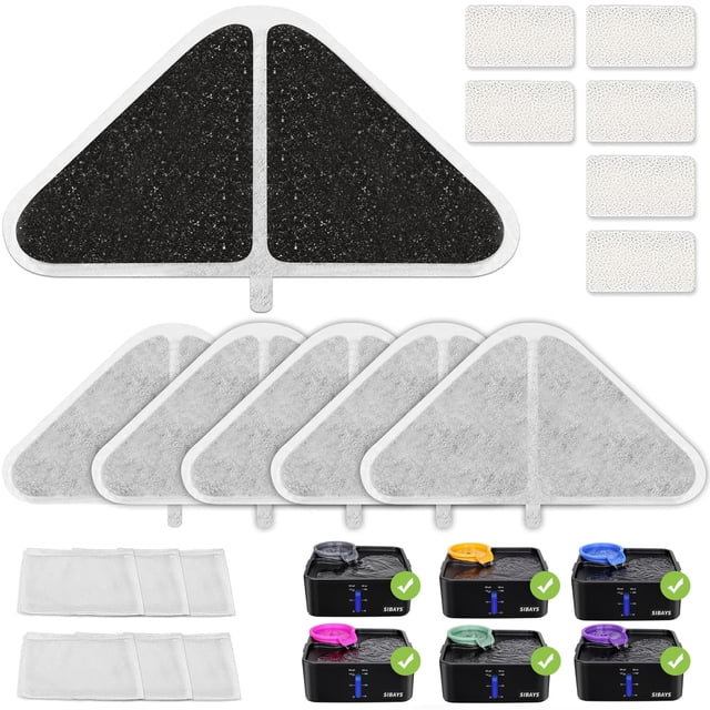 Filtros de repuesto para fuentes de agua SIBAYS, 7 litros, para mascotas, 230 ml