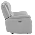 thumbnail image 3 of Steve Silver Alexandria Stone Gray Power Recliner, Top Grain Leather, USB Port, 3 of 5
