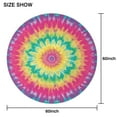 thumbnail image 6 of Colorful Rainbow Tie Dye Spiral Pattern Round Tablecloth 60"x60",Wrinkle Wipeable Table Cloth for Kitchen Dining Room Picnic Patio Party, 6 of 6