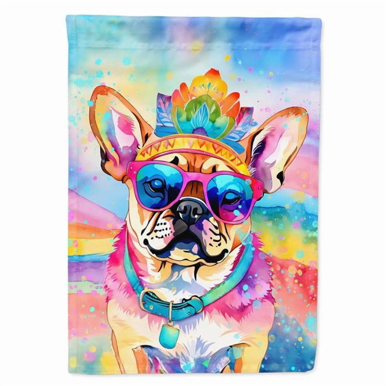 Chihuahua Hippie Dawg Garden Flag 11.25 in x 15.5 in