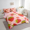 thumbnail image 3 of Castle Fairy Children Teens Flower Strawberry 7-Piece Twin Bedding Sets,Polka Dots Bedding Comforter Set,Cartoon Fruit Breathable Sheet Sets,Luxury Bedroom Decor, 3 of 8