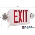 thumbnail image 2 of Lithonia Lighting LHQM R M6 LED Thermoplastic Casing Emergency Exit Sign With 2-Round Head Lamp, 180 Lumens, 120 Volts, 4 Watts, Red, 2 of 8