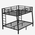 thumbnail image 4 of Full XL over Queen Bunk Bed, Heavy Duty Metal Bunk Bed Frame with 2 Side Ladders and Full-length Guardrails, for Teens Adults Bedroom, Space-Saving Design, No Box Spring Needed, 4 of 7