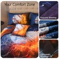thumbnail image 5 of OKKEEY Teens Kids Full Baseball Bedding Sets, 6 Pcs Orange Sport Theme Comforter Sets for Boys, Soft Microfiber Bed in a Bag with Pillowcase, Sheets & Cushion Cover for All-Season, 5 of 10