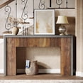 thumbnail image 3 of Tribesigns 55-Inch Farmhouse Entryway Console Table, Dual-Tone Wooden Sofa Table for Hallway, Entrance, Living Room, 3 of 7
