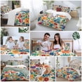 thumbnail image 6 of Vintage Botanical Bedding 3 Piece Duvet Cover Set California King, Spring Floral Summer Vintage Soft Microfiber Comforter Cover with Zipper Closure & Pillowcases, Wrinkle & FadeResistant Quilt Cover, 6 of 9
