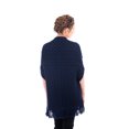 thumbnail image 5 of SAOL 100% Merino Wool Shawl/Poncho Sweater/Open Cardigan/Wool Cape with Pockets with Fringe Trim and Trinity Knot Button, 5 of 5