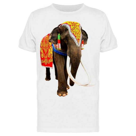 Ornamented Colorful Elephant T-Shirt Men -Image by Shutterstock, Male XX-Large