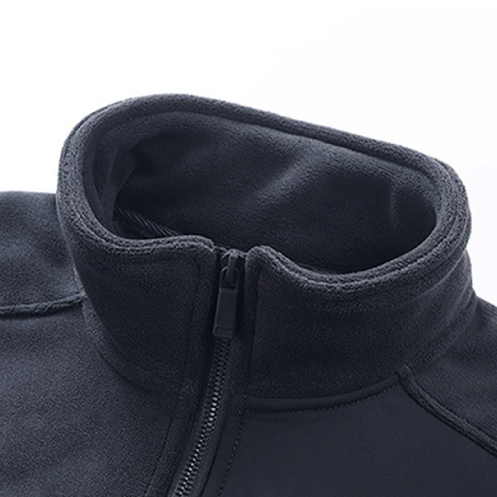 Men's Waterproof Softshell Jacket Long Sleeved Stand Up Collar Wool Jacket for Travel Hiking Golf