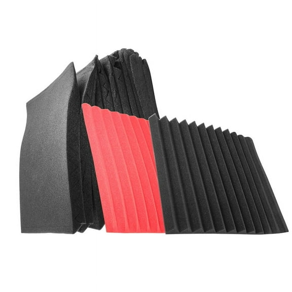 48 Pcs Sound Insulation Board Acoustic Panel Studio Foam Wedge Fireproof Soundproof Cushion Wall Board,2.5 x 30 30cm