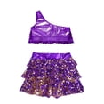 thumbnail image 5 of ATOGUTA Kids Clothes Girls Outfits Sets Summer Summer Clothing Sets Tank Tops and Skirt Cute 2 Piece Outfits Purple, Size 2T-13, 5 of 5