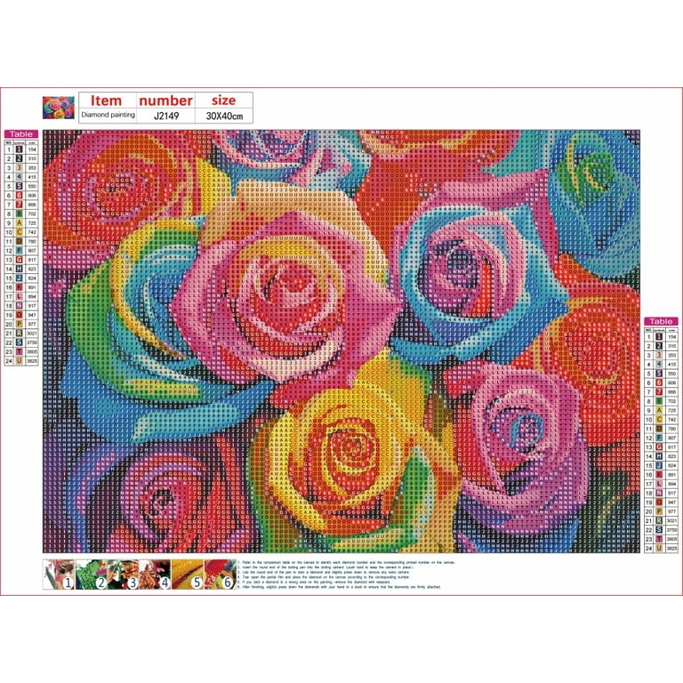 Colorful Flowers, 5D Diamond Painting Kits