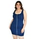 thumbnail image 1 of Vestido mini de mezclilla Roman Fashion Tallas Extras 12785 Mezclilla medio azul 38, 1 of 6