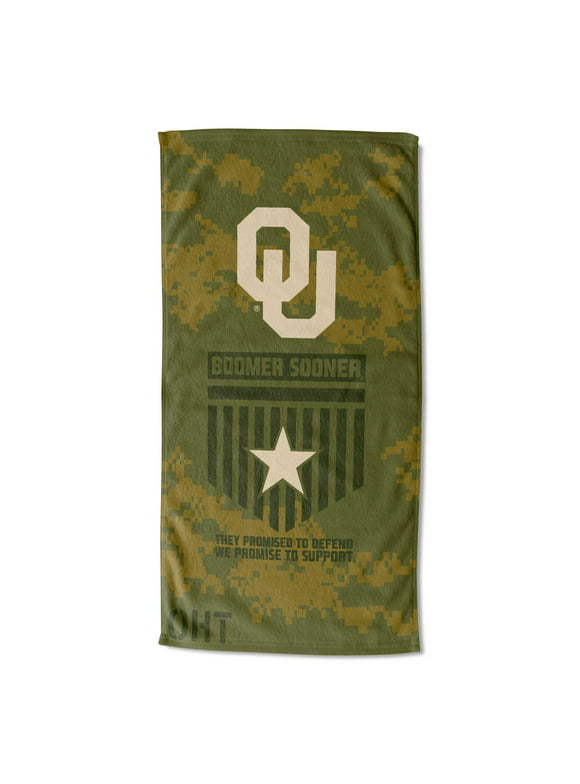 The Northwest Group Oklahoma Sooners 30" x 60" OHT Military Appreciation Proud Beach Towel