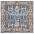 thumbnail image 2 of Safavieh Heirloom Fenton Oriental Polyester Area Rug, Blue/Rust, 6'3" x 6'3" Square, 2 of 12