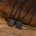 thumbnail image 1 of Collares geométricos con inicial personalizada para hombres, colgante rectangular cuadrado de acero inoxidable, impermeable, Collar con letras de A-Z, regalos para él, 1 of 4