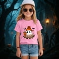 thumbnail image 2 of Staki Kids Fall Shirts Girl Halloween Shirt Tshirt Short Sleeve Tee Top Kids Season Fall Outfit(Pink,3-4 Years), 2 of 5
