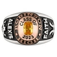 thumbnail image 2 of Order Now for 2025 Graduation, Freestyle Women's Double Row Class Ring Sterling Silver, Personalized, High School or College Graduation, 2 of 5