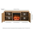 thumbnail image 5 of Evelyn&Zoe Granger Rectangular TV Stand with Log Fireplace for TV's up to 65" in Golden Oak, 5 of 10
