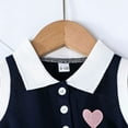 thumbnail image 5 of Summer Clearance Holiday Deals 2025! QTOCIO Toddler Girls Dresses, Baby Girl Summer Clothes, Little Girl's Love Embroidered Collar Sleeveless Waist Dress, Navy, 18 Months, 5 of 8