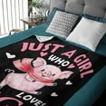 thumbnail image 2 of Just Girl Loves Pigs Blanket Soft Blankets and Throws Flannel Cozy Lightweight Quilt Gift Perfect for Bed Sofa Couch-40 x30 Extra Small for Pets, 2 of 6