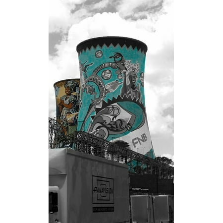 Nuclear Ruby - Framed Art for Your Wall Building Cooling Towers Nuclear Power Plant Industry 10x13 Frame