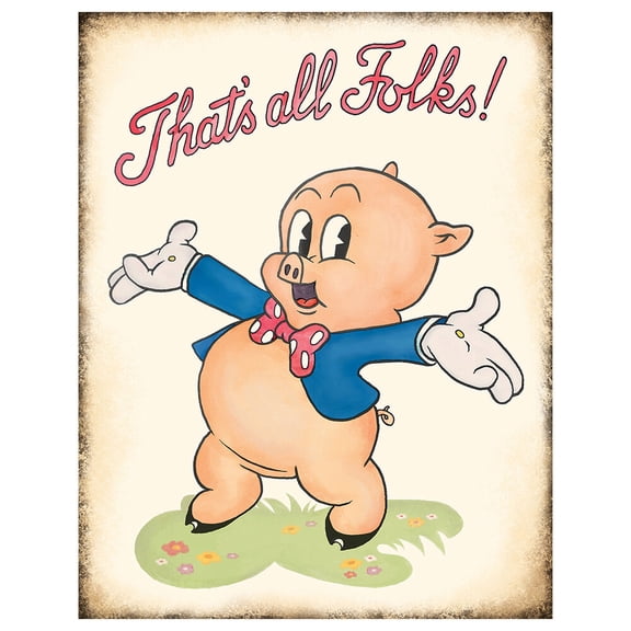 Looney Tunes Porky Metal Sign