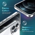 thumbnail image 4 of Crystal Clear Case for iPhone 12 Pro Max, [Not Yellowing] [Camera Protection] [Military Grade Drop Tested] Transparent Shockproof Protective Phone Case Soft Silicone Slim Cover, 6.7", Silver, 4 of 18