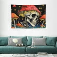 thumbnail image 2 of ONETECH  Skull Mushroom Tapestry Skeleton Lovers Tapestries Vintage Plants Tapestry Moon Garden Galaxy Tapestry Gothic Wall Tapestry for Bedroom Aesthetic Decor, 2 of 7