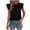 #077-Black, variant on Women Sleeveless Shirt Crew Neck Breathable Lightweight Non See-through Machine Washable No Fading Soft Casual Daily Wear Fashion Basic Blouse Gift