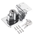 thumbnail image 1 of Unique Bargains 2.5' 90 Degree Twist Knob Keyed Alike Hasp Lock, Silver, 1 of 5
