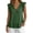 Green, variant on Womens Summer Tops Ruffle Cap Sleeveless V-Neck Solid Color 60%Cotton，40%Linen Blouses Button Front Pintuck Pleated Tunic Boho Casual Trendy Shirts White 3Xl